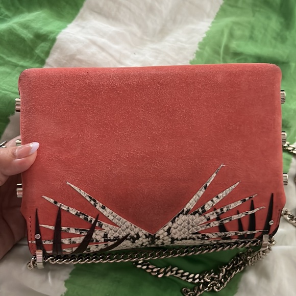 Jimmy choo purse great preloved condition silver chain handle crossbody - Picture 7 of 8